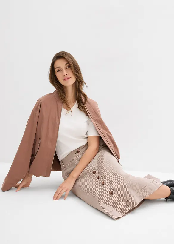 Gonna midi a righe, bonprix