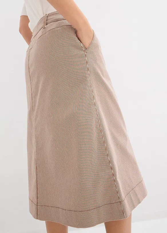 Gonna midi a righe, bonprix