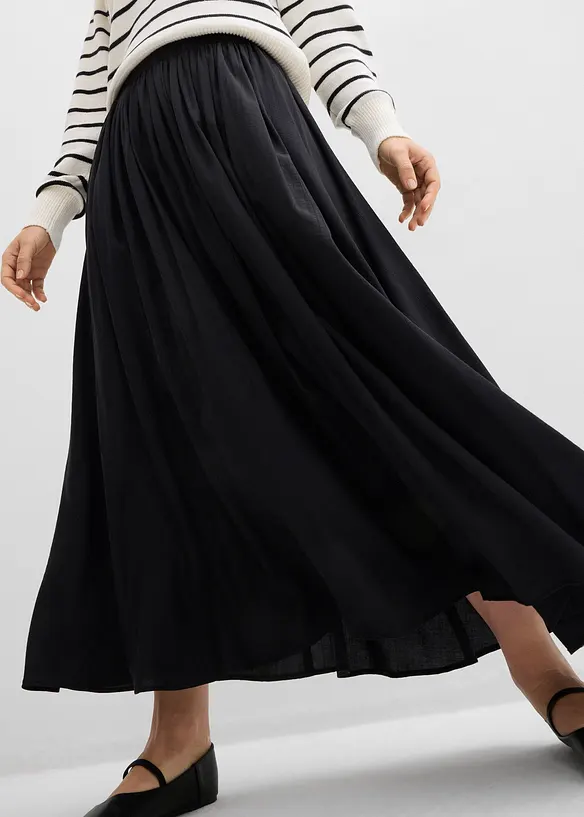 Gonna lunga in misto viscosa fluente, bonprix