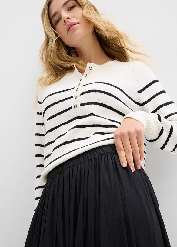 Gonna lunga in misto viscosa fluente, bonprix