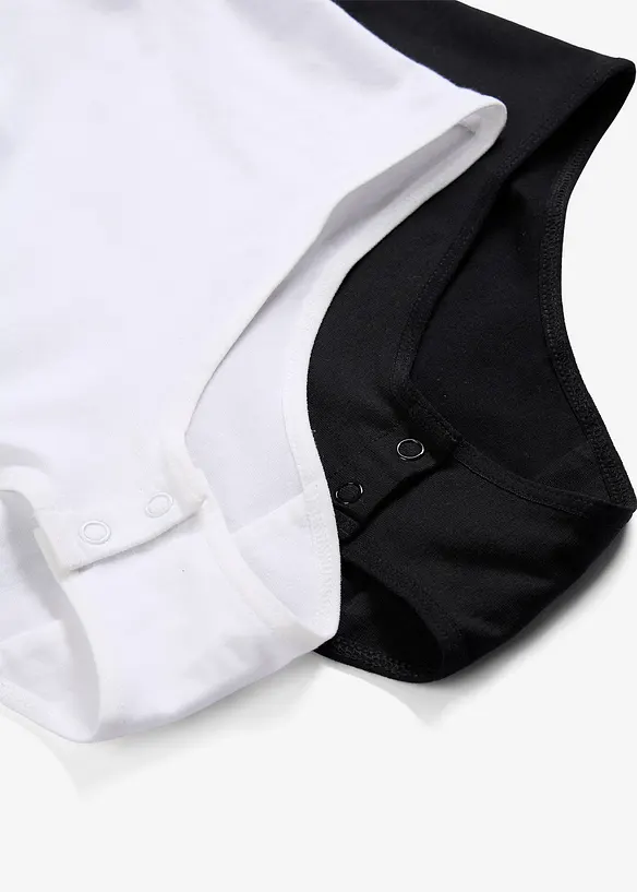 Body con cotone morbido (pacco da 2), bonprix