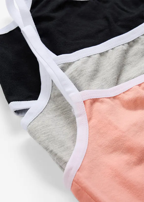 Reggiseno bustier con morbido cotone (pacco da 3), bonprix