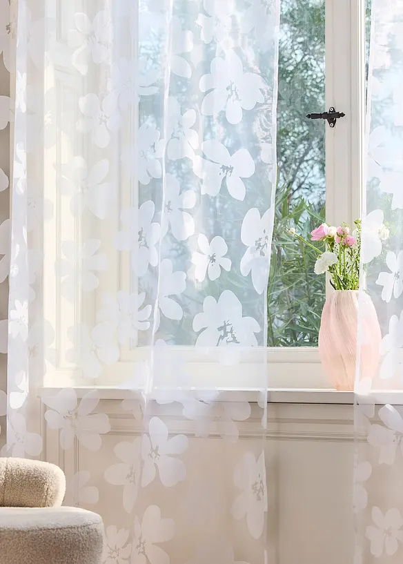 Tenda trasparente in tessuto devor&eacute; (pacco da 1), bonprix