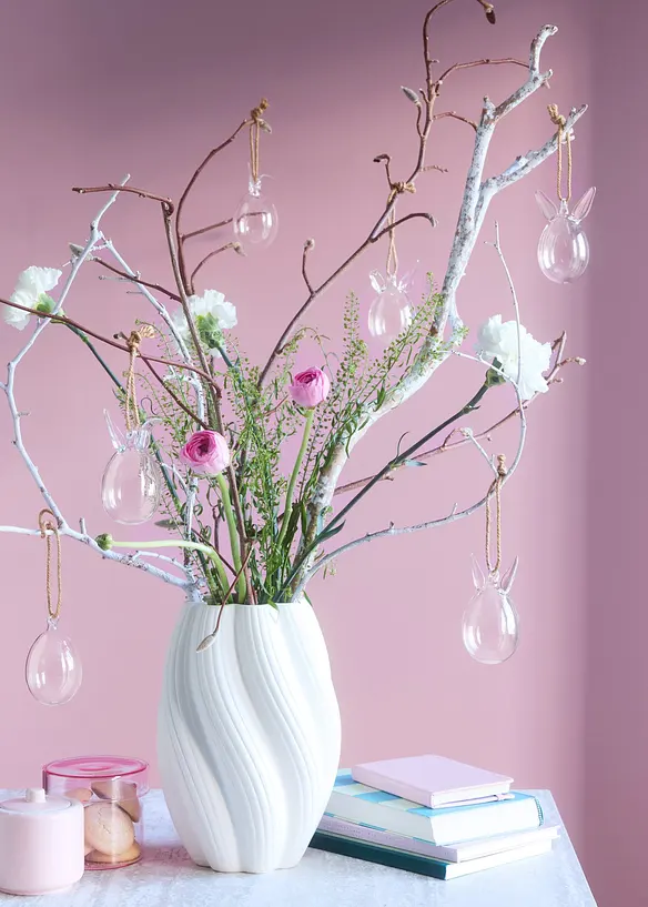 Coniglietti decorativi in vetro da appendere (pacco da 6), bonprix