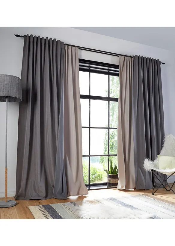 Tenda termica con retro in morbido pile, anche extra lunga (pacco da 1), bonprix