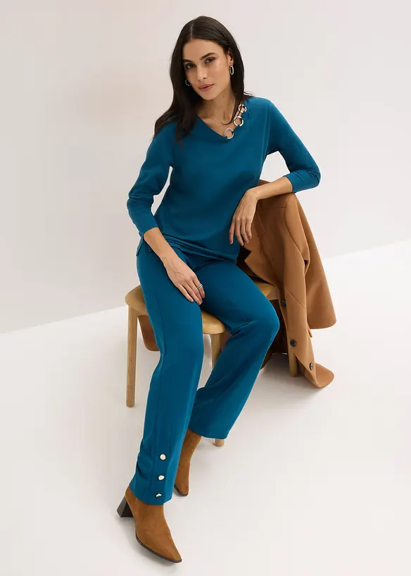 Pantaloni in jersey punto di Roma, bonprix