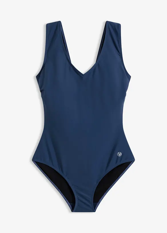 Costume intero con effetto modellante medio e scollatura a V, bonprix