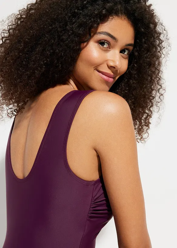 Costume intero con effetto modellante medio e scollatura a V, bonprix