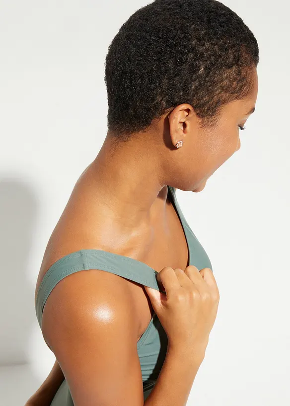 Costume intero con pieghe decorative ed effetto modellante leggero, bonprix