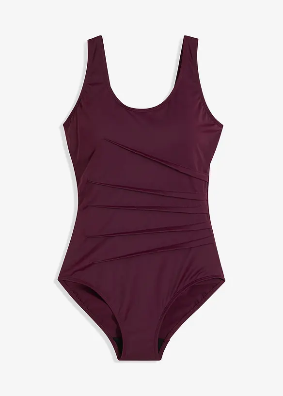 Costume intero con pieghe decorative ed effetto modellante leggero, bonprix