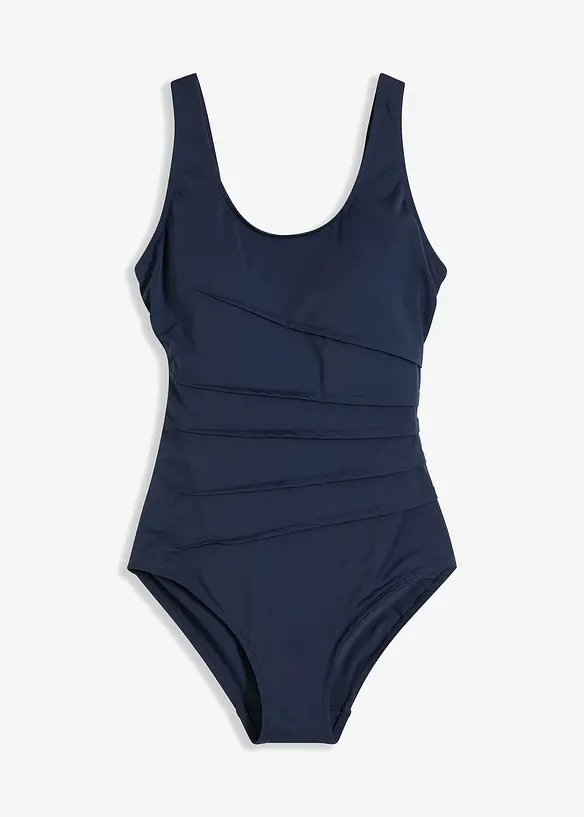 Costume intero con pieghe decorative ed effetto modellante leggero, bonprix