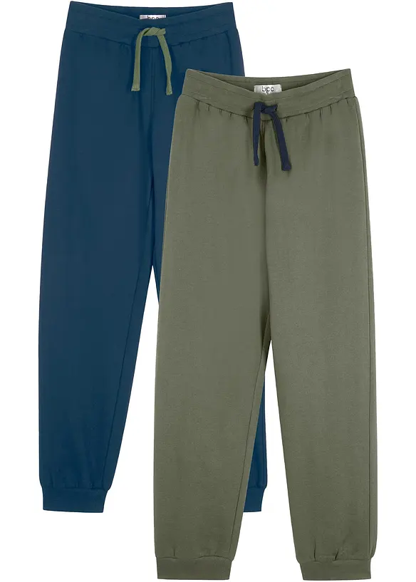 Pantaloni da jogging con cotone (pacco da 2), bonprix