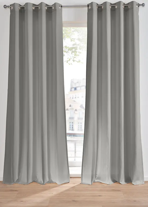 Tenda effetto lino con poliestere riciclato (pacco da 1), bonprix