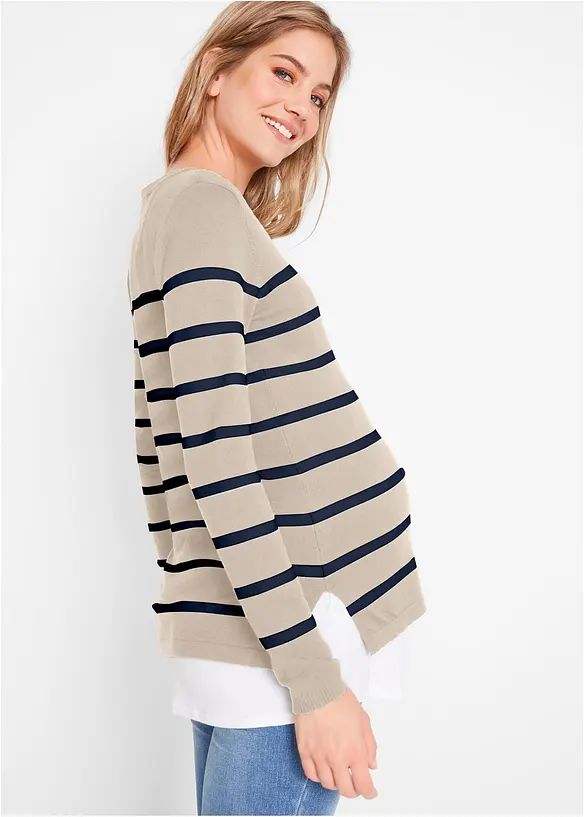 Maglione pr&eacute;maman / da allattamento leggero 2 in 1, bonprix