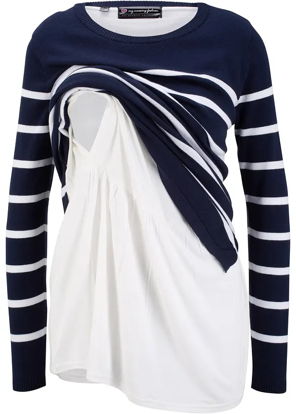 Maglione pr&eacute;maman / da allattamento leggero 2 in 1, bonprix