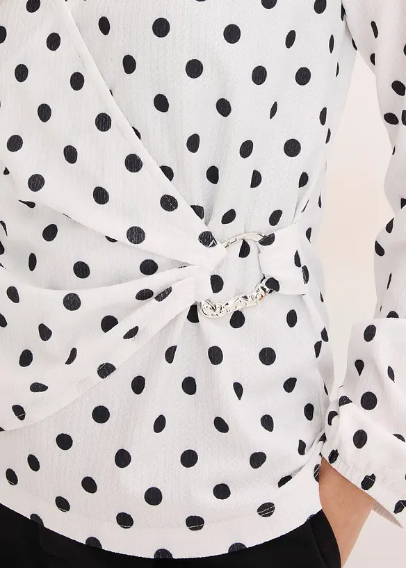 Maglia a maniche lunghe in jersey operato, bonprix