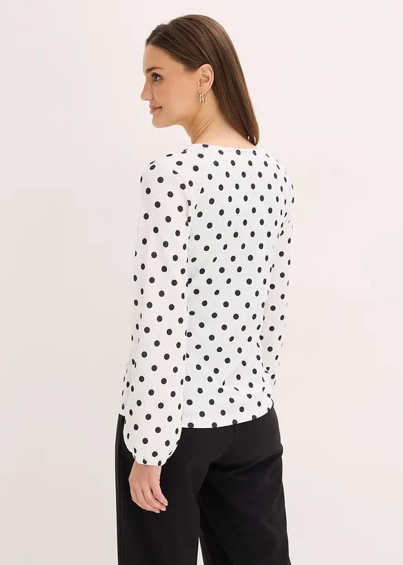 Maglia a maniche lunghe in jersey operato, bonprix