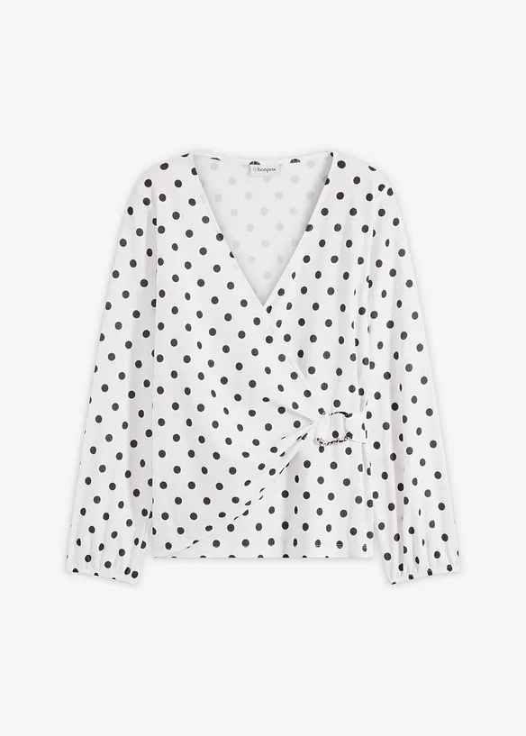 Maglia a maniche lunghe in jersey operato, bonprix