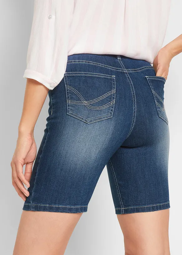 Bermuda in jeans, vita media, bonprix