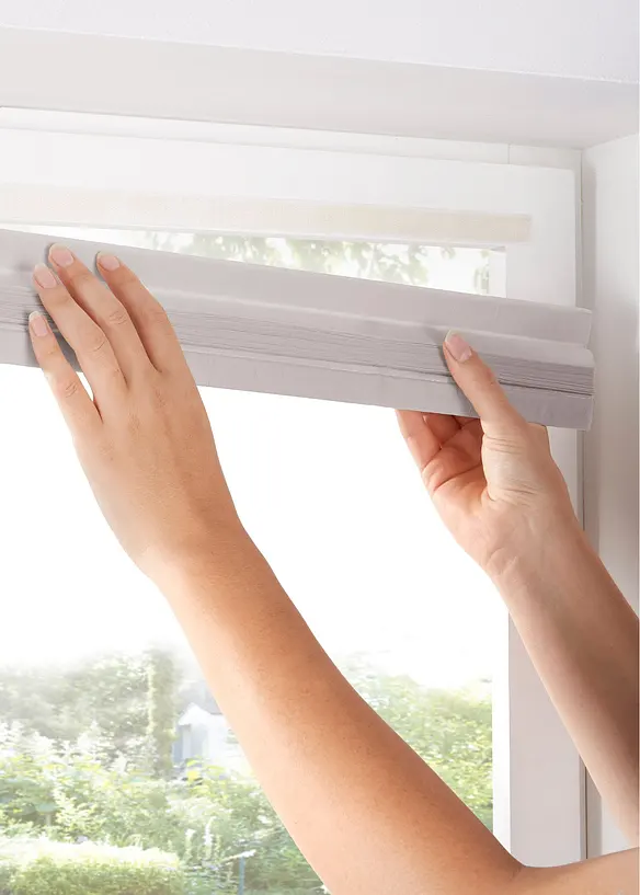 Tenda plissettata semioscurante con velcro adesivo, bonprix