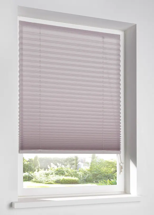 Tenda plissettata semioscurante con velcro adesivo, bonprix