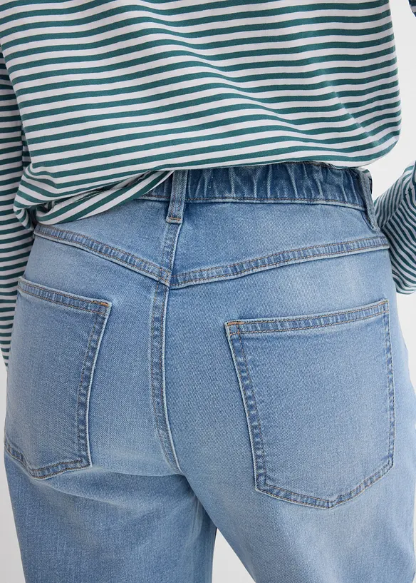 Mom jeans cropped, vita alta, bonprix