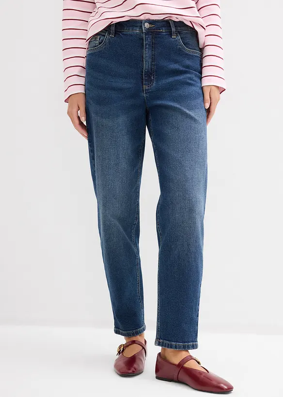 Mom jeans cropped, vita alta, bonprix