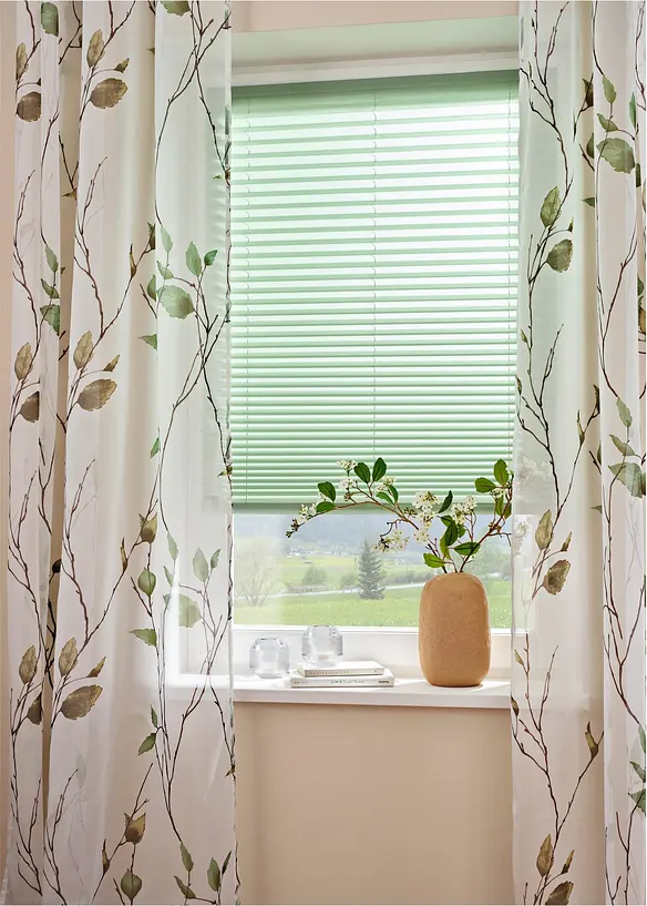 Tenda plissettata semioscurante con velcro adesivo, bonprix