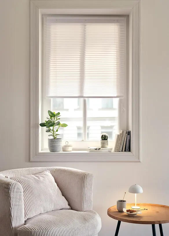 Tenda plissettata semioscurante con velcro adesivo, bonprix