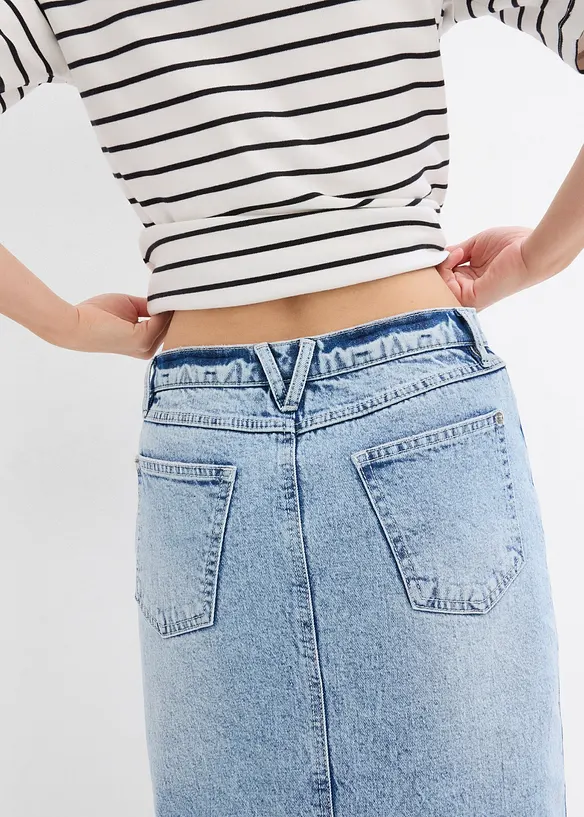 Gonna midi di jeans, bonprix