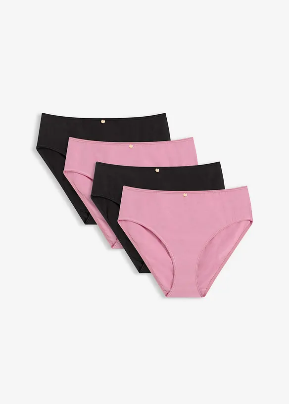 Slip alto con pizzo (pacco da 4), bonprix