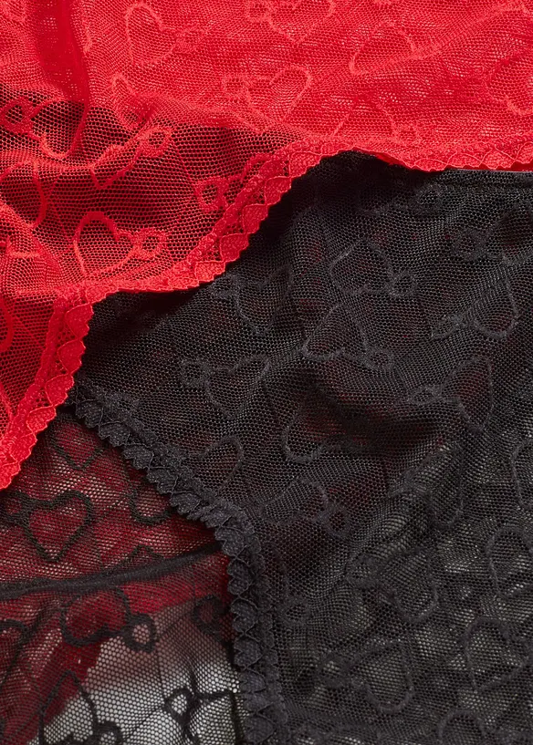 Slip alto in pizzo (pacco da 4), bonprix