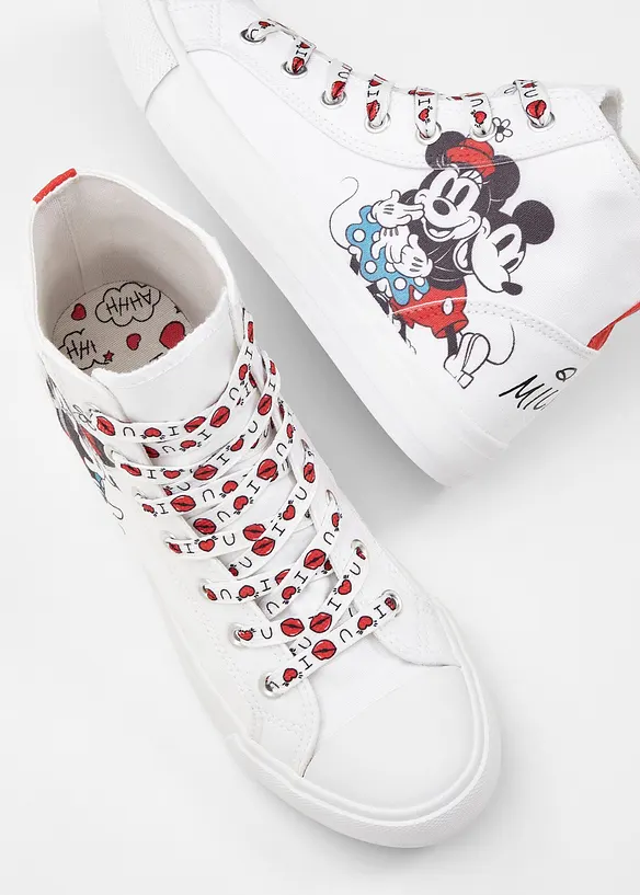 Sneakers alte Disney in tela di cotone, Disney