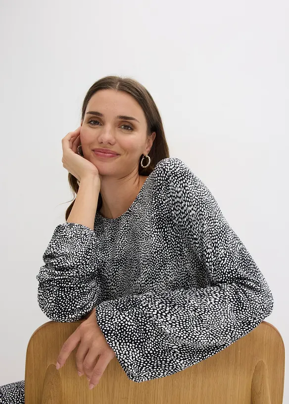 Abito midi in jersey di misto viscosa, bonprix