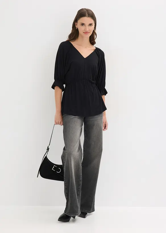 Maglia stile tunica in misto viscosa, bonprix