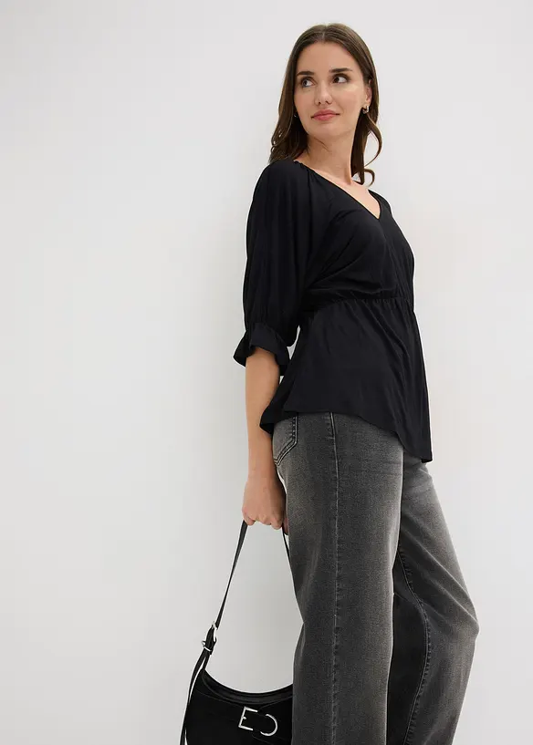 Maglia stile tunica in misto viscosa, bonprix