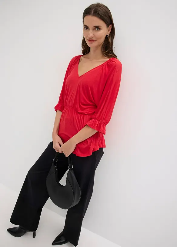 Maglia stile tunica in misto viscosa, bonprix