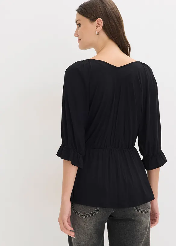 Maglia stile tunica in misto viscosa, bonprix