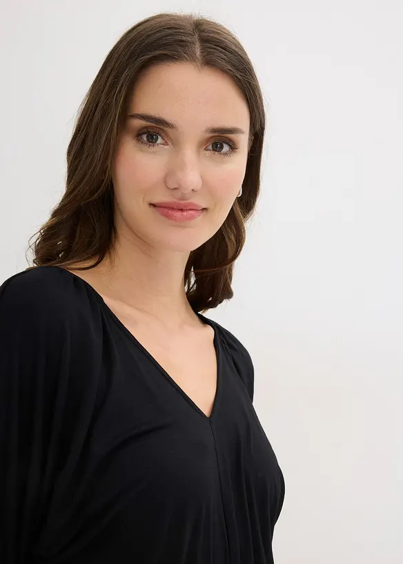 Maglia stile tunica in misto viscosa, bonprix