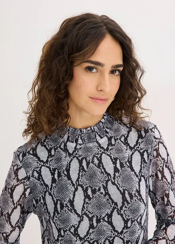 Abito midi in morbido mesh, bonprix