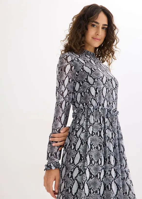 Abito midi in morbido mesh, bonprix