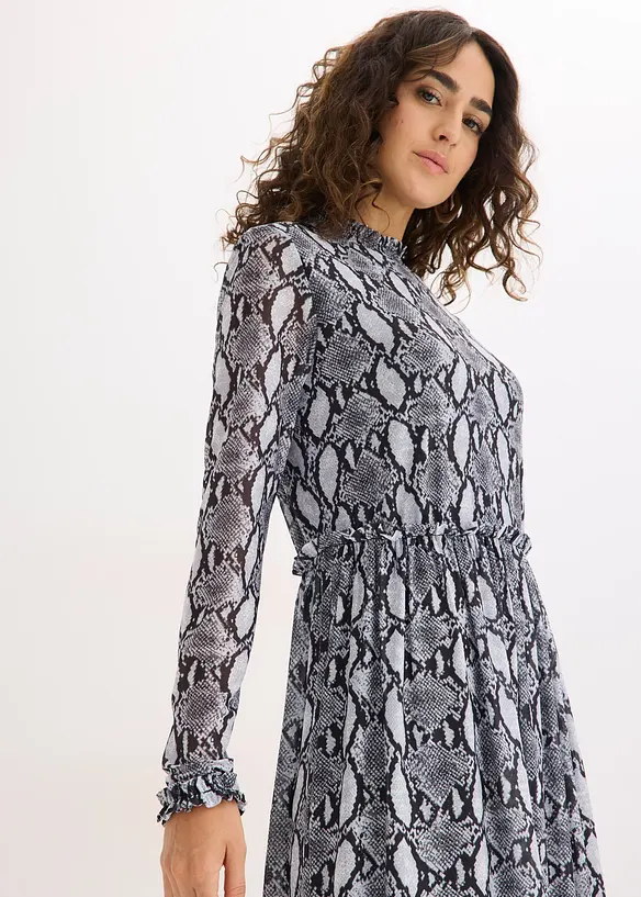 Abito midi in morbido mesh, bonprix