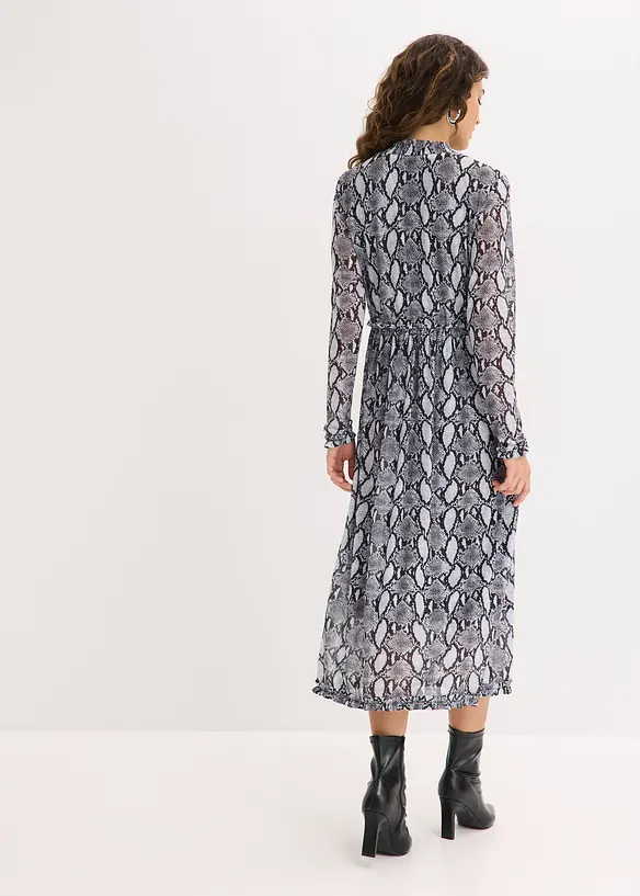 Abito midi in morbido mesh, bonprix