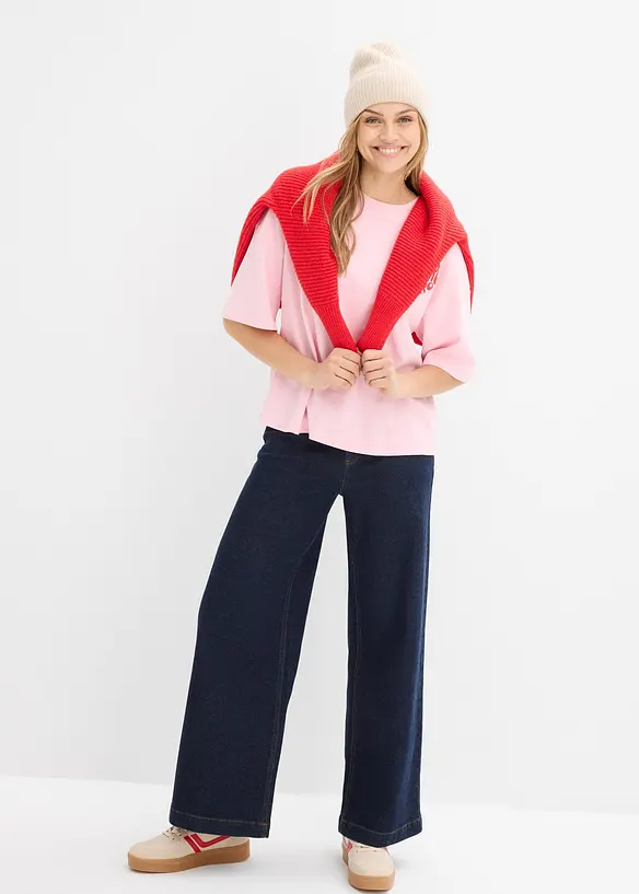 T-shirt boxy in cotone pesante, bonprix