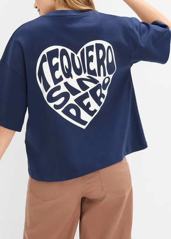 T-shirt boxy in cotone pesante, bonprix