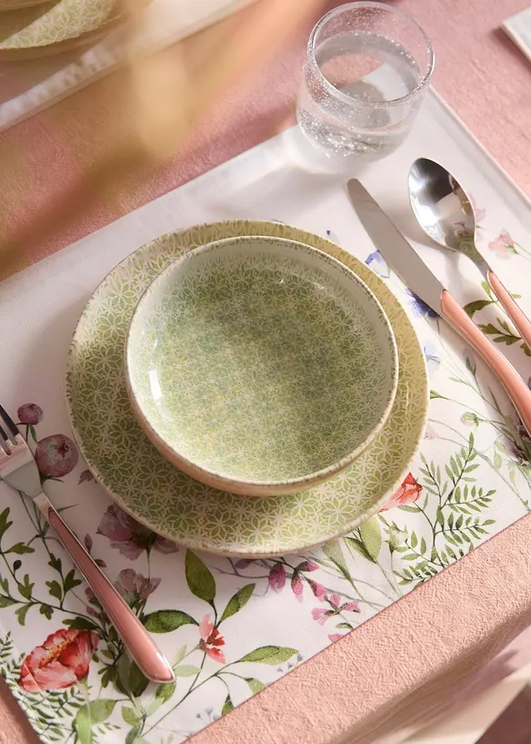 Tovagliette americane con stampa floreale (pacco da 4), bonprix