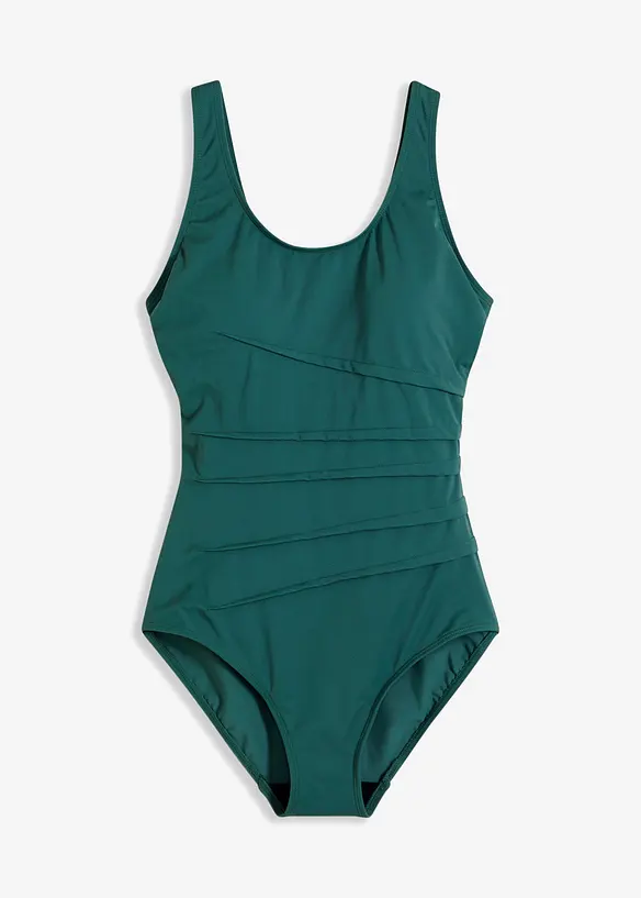 Costume intero con pieghe decorative ed effetto modellante leggero, bonprix