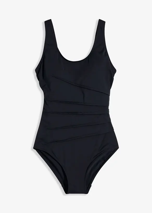 Costume intero con pieghe decorative ed effetto modellante leggero, bonprix