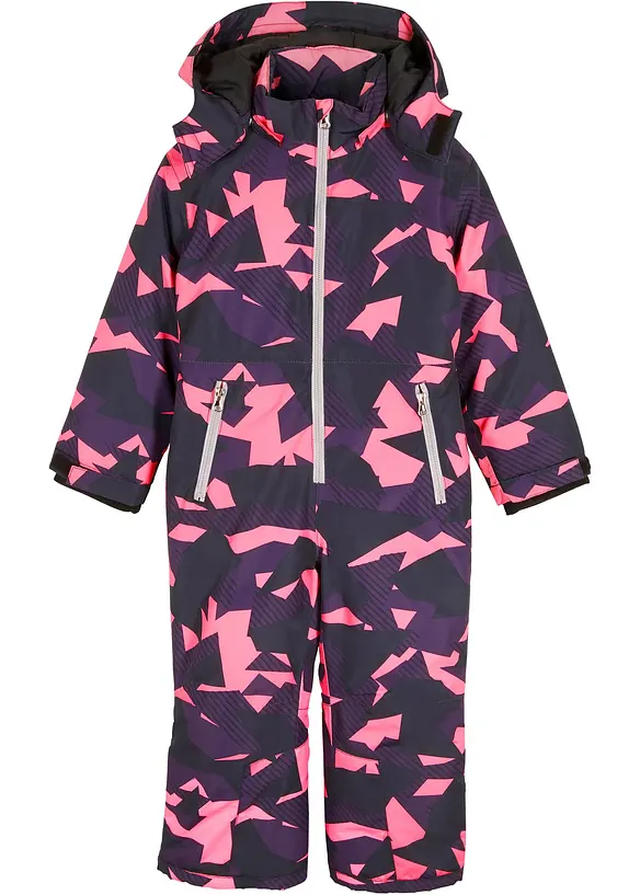 Tuta da neve con fodera calda e cappuccio staccabile, bonprix