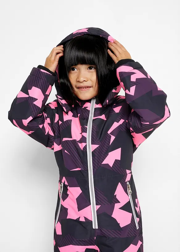 Tuta da neve con fodera calda e cappuccio staccabile, bonprix